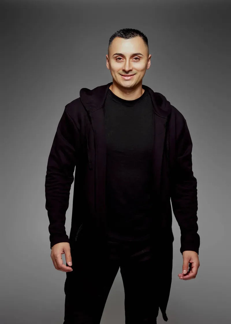 Gabriel Villalobos in the studio